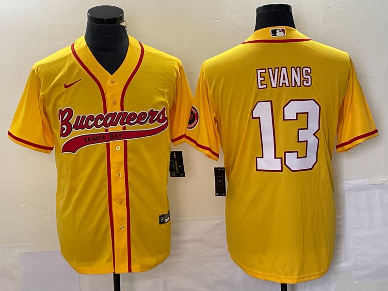 Men Tampa Bay Buccaneers 13 Evans Yellow Co Branding Nike Game NFL Jersey style 1